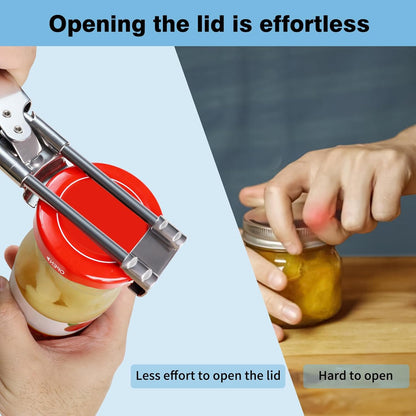 Regine Switzerland Adjustable Stainless Steel Bottle & Jar Opener - Ergonomic Gripper for Seniors