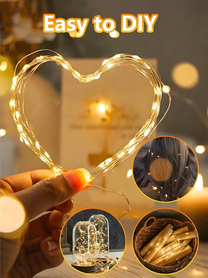 100 LED Fairy Lights by [Brand Name] - 33FT Waterproof String Lights with Remote & Timer | Warm White, 4 Pack