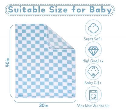 Skiennix Baby Blankets - Fluffy Fleece Crib Blankets for Boys | 4-Pack, 30x40 Inches