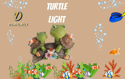 Skiennix Garden Turtle Outdoor Patio Decor - Solar Light Figurine for Lawn & Yard | Waterproof Halloween Ornament