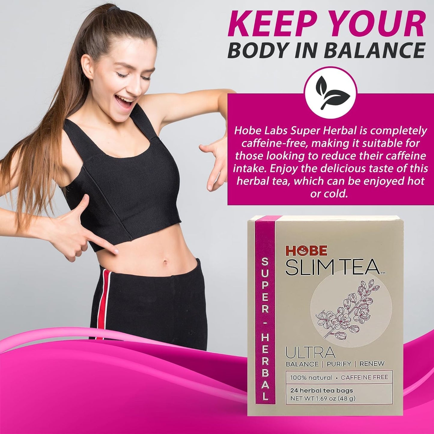 Ultra Slim Tea, Super Herbal, Tea Bags, 24 Count (Pack of 4)