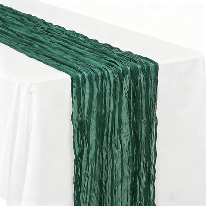 Balcony & Falcon Cheesecloth Table Runner – Green 10 ft x 35 in 1 Pack (Variation: Green+35 x 120 inch)