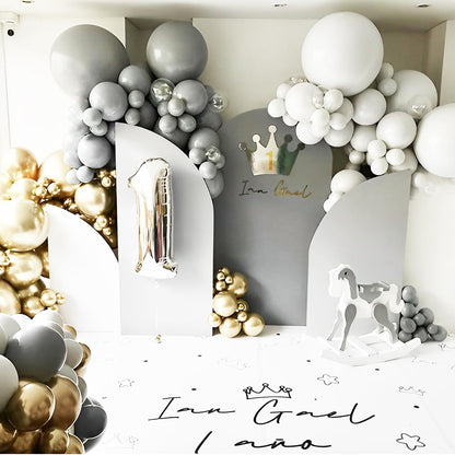 Voircoloria Gray Balloon Garland Arch Kit - 90 Pack in Pastel Grey | 18/12/10/5 Inch for Weddings, Graduations & More