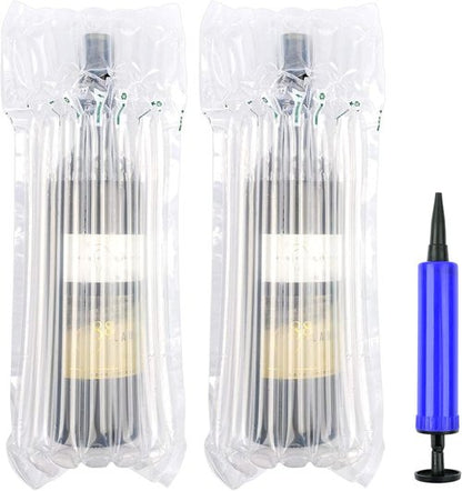 5 Pack Wine Bottle Travel Bags with Pump - Inflatable Protective Air Column Bags for Shipping & Luggage