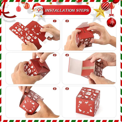 24‑Day Advent Calendar Boxes Set for DIY Countdown - Empty Gift Boxes with Numbers