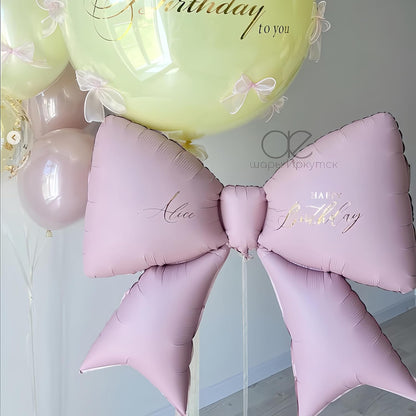 Skiennix 38-Inch Giant Pink Bow Balloons - Perfect for Birthday, Bachelorette & Wedding Celebrations