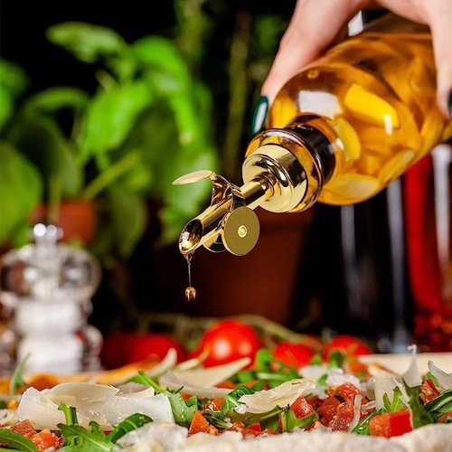 6PCS Weighted Liquor Bottle Pourers, Auto Flip Olive Oil Spout, Stainless Steel Olive Oil Dispenser Spout, Alcohol Pourer Spouts, Liquor Pourers for Suitable About 3/4" Bottle Mouth