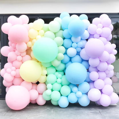 Voircoloria 105pcs Pastel Balloons - 12-Inch Latex Party Balloons for Birthdays, Weddings & Celebrations