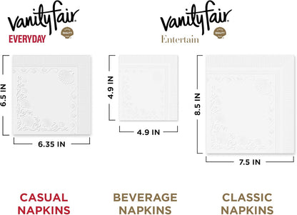 Vanity Fair Disposable Paper Napkins - 40 Count | Perfect for Entertaining and Events