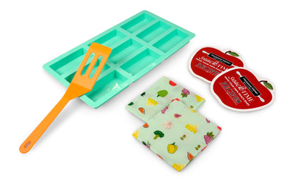 Handstand Kitchen Snack Time 10-piece Snack Bar Making Set with Including Reusable Beeswax Wraps