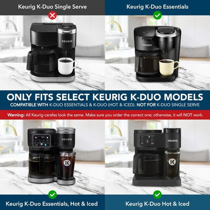 Keurig 12-Cup Coffee Carafe - Compatible with K-Duo Essentials & K-Duo Hot/Iced | Durable Design