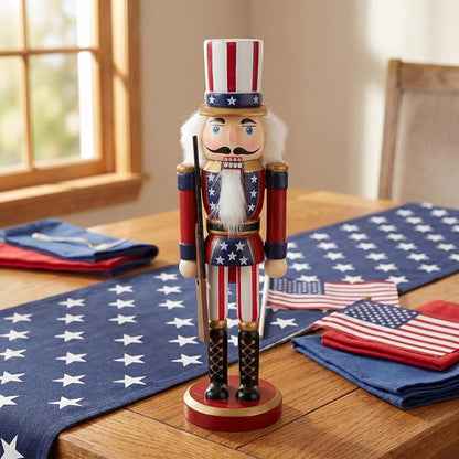 This listing contains ALL variants of: Nutcracker Soldier – Gun Variation – US Flag Patriotic Wooden Nutcracker