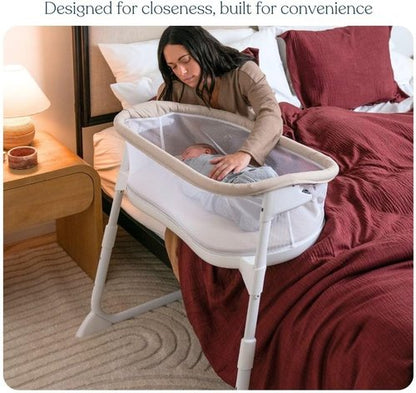 HALO BassiNest Lite – Breathable Baby Bassinet with Mesh Walls for Airflow | Portable & Lightweight Design
