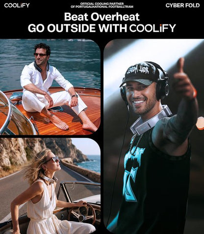 TORRAS 2026 COOLiFY Cyber Fold AI Neck Air Conditioner, Ultimate Cooling Max Cooling Area Neck Fan, Adjustable Strong Wind Neck Cooler for Neck & Face, Rechargeable Portable for Travel Outdoor, Black