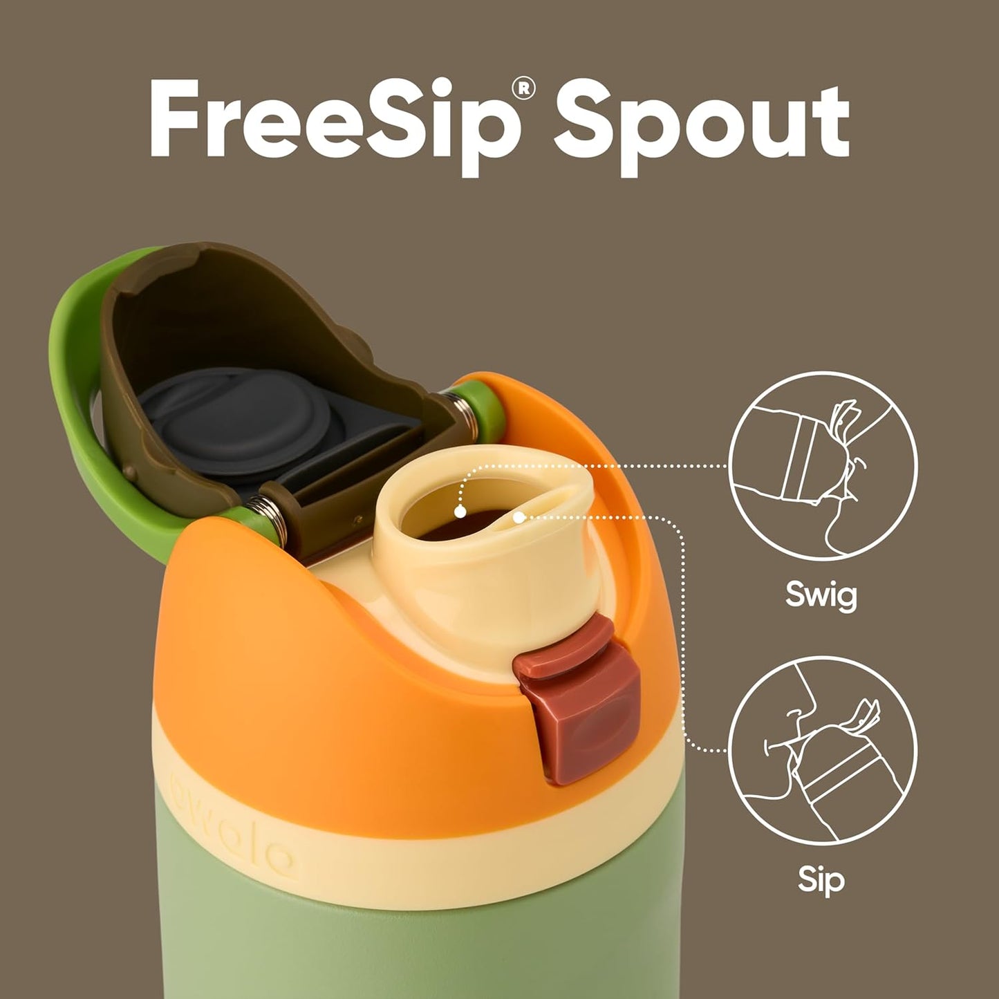 Owala FreeSip Insulated Stainless Steel Water Bottle - BPA-Free, Travel-Friendly, 24 Oz, Camo Cool
