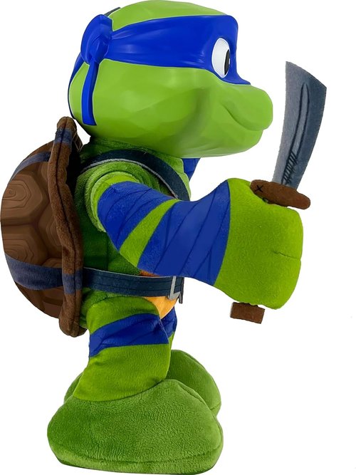 Mattel Teenage Mutant Ninja Turtles Leonardo Plush Toy - 11-Inch Soft Doll with 20+ Sounds & Action Features