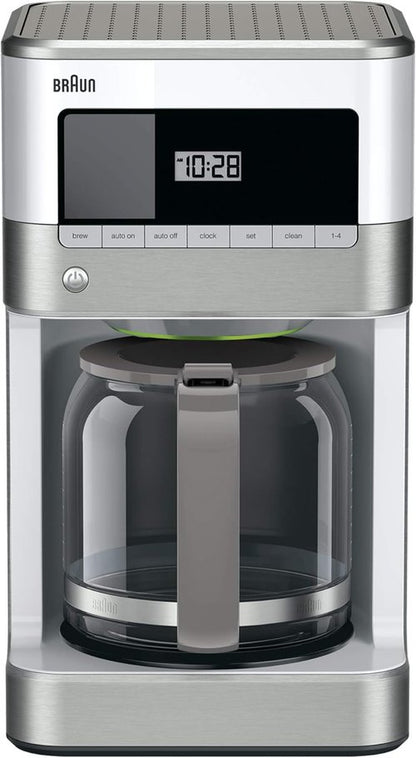 Braun KF6050WH BrewSense Drip Coffee Maker - Sleek White Design for Perfect Brewing Every Time