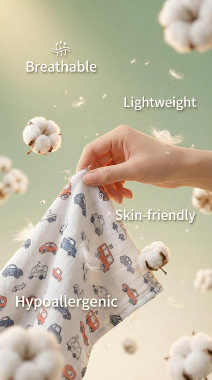 TADO MUSLIN Baby Sleep Sack 2-4 T Baby Wearable Blanket 100% Organic Cotton 0.5 TOG Toddler Sleep Sacks 2‑Way YKK Zipper Soft 4 Layers Muslin 2T 3T 4T Car Truck