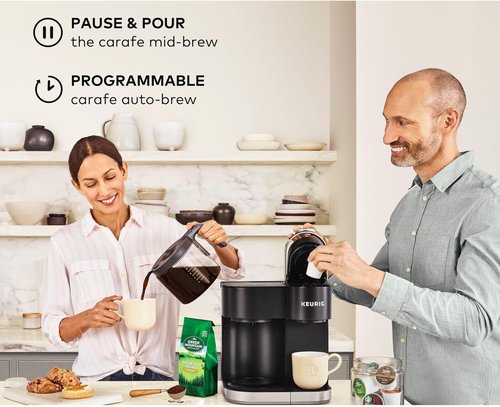 Keurig K-Duo Coffee Maker - Single Serve & Carafe Brewing, 60oz Reservoir, Programmable, Black