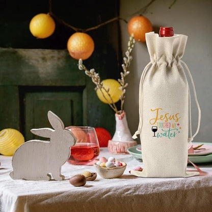 Funny Easter Wine Bag Easter Holiday Gifts for Women Men Easter Wine Bag Gifts for Wine Lover Easter Party Decorations Easter Basket Christian Religious Jesus Wine Bags
