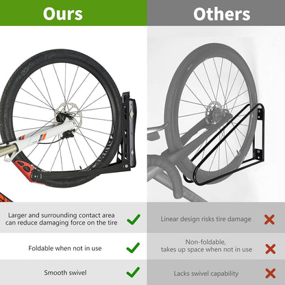 Ultrawall BIKEPAL Swivel Bike Rack - Effortless Wall-Mounted Storage Solution for Home & Garage