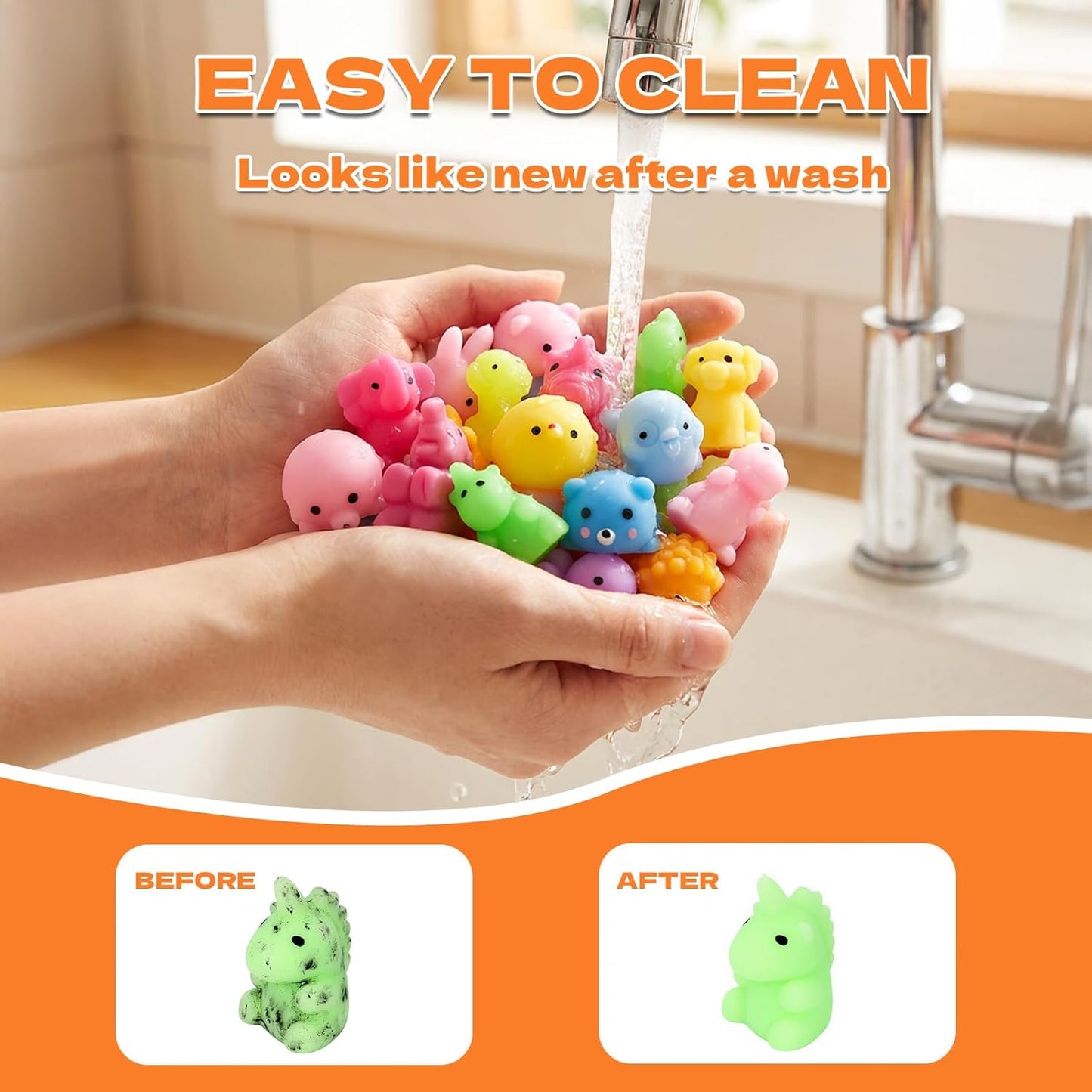 Mochi Squishy Fidget Toys by [Brand Name] - 110 Pack Soft Stress Relief & Ideal Party Favors