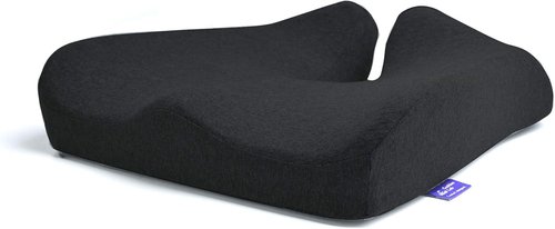 Cushion Lab Pressure Relief Seat Cushion - Extra-Dense Memory Foam for Comfort | Black, Ideal for Office & Home Use