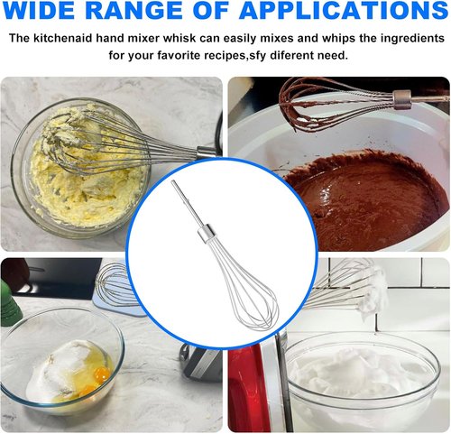 KitchenAid Hand Mixer Whisk Attachments - 2 Pack for KHM512BM, KHM2B, KHM3, KHM5 Models