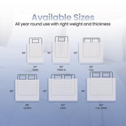Utopia Bedding Comforter Duvet Insert, Quilted Comforter with Corner Tabs, Box Stitched Down Alternative Comforters King Size (White, Pack of 2)