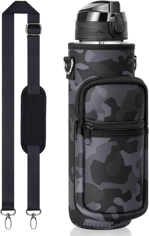 Fimibuke 32 oz Water Bottle - BPA-Free Leakproof Sport Bottle with Straw & Insulated Sleeve | Perfect Gift for Active Lifestyle