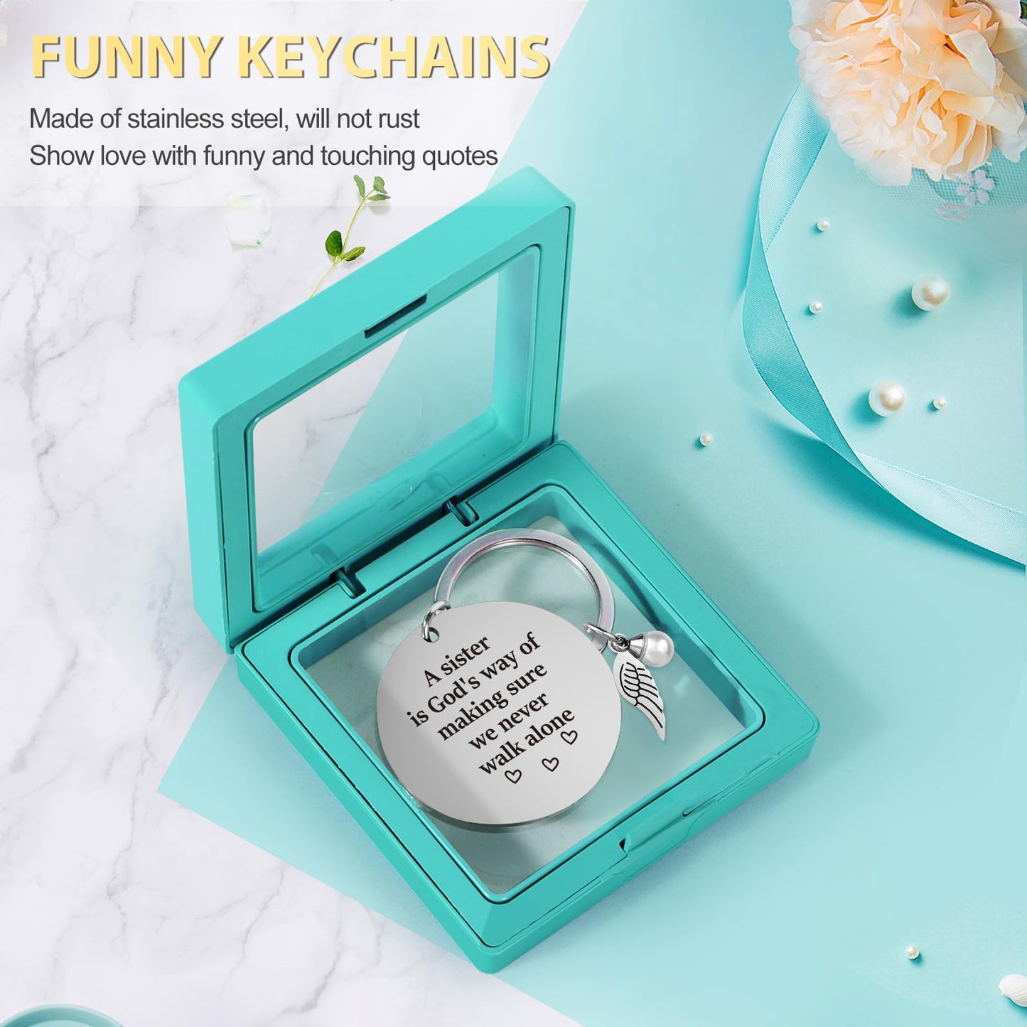 Sisters Gifts from Sister, Sister Christmas Gifts, Sister Birthday Gifts, Best Sister Ever Gift Basket with Tote Bag, Love You Sister Unique Gifts Ideas for Sister, Sister in Law