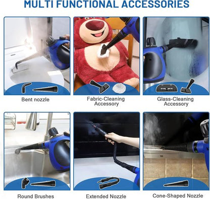 KLONA Steam Cleaner, Multi-Purpose Handheld with 10 Accessories for Removing Steam Cleaner for All Dirt, Upholstery Furniture, Sofa, Tiles, Floor,Car, Window, Bathroom,Upholstery