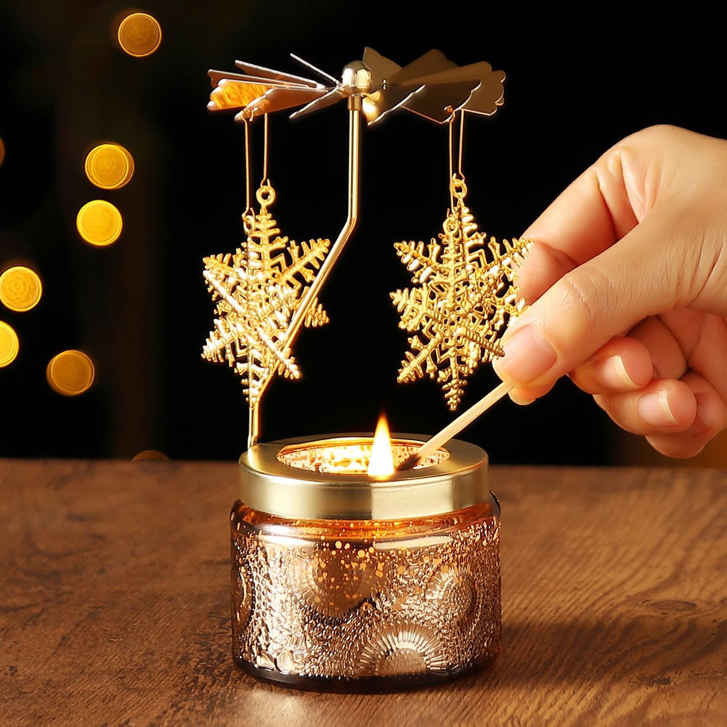 Snowflake | Unique Rotatable Scented Candles Gift for Women - Perfect Birthday & Anniversary Present