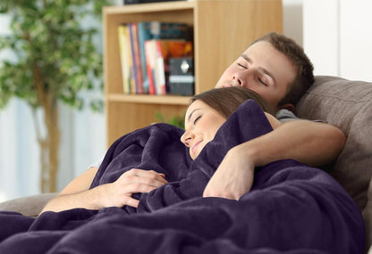 Utopia Bedding Fleece Blanket - Luxury Soft Microfiber Twin Size in Purple | Anti-Static 300GSM (60x80 Inch)
