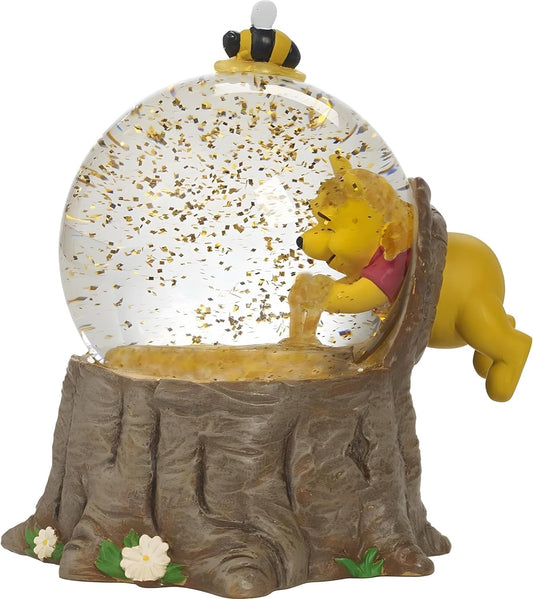 Pooh Bear Musical Snow Globe - Collectible Honey Scene Figurine with Wind-Up Music Box | 5.5 Inch Resin & Glass Decoration