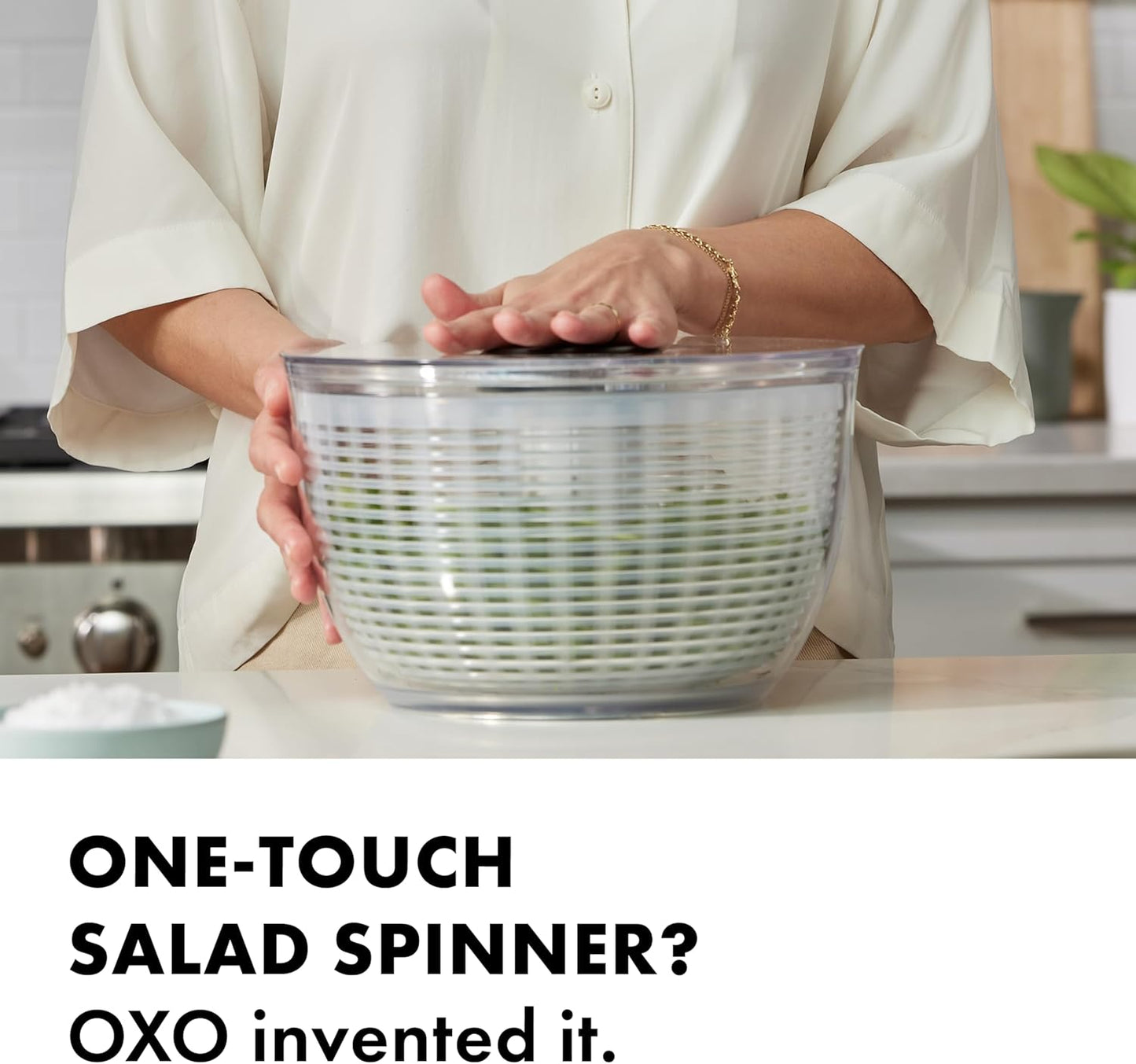 OXO Good Grips Salad Spinner - 6.22 Quart Lettuce & Fruit Washer with Strainer | Pack of 4