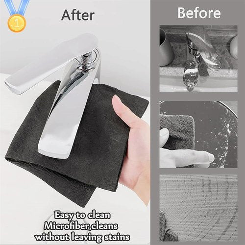 10 Pack Thickened Magic Cleaning Cloth for Stainless Steel, Thickened Dual-Sided Magic Cleaning Cloth, For Streak Free Cleaning, Glass, Windows, Kitchen Appliances, Reusable Absorbent Towels (10PC)