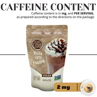 Coconut Cloud: Mocha Frappe Frozen Blended Iced Coffee Latte Mix | Instant: Add Ice + Favorite (Nut) Milk, Blend & Enjoy | Natural, Delicious, Creamy Coffee & Chocolate (Dairy Free, Gluten Free, Vegan), 6 Servings