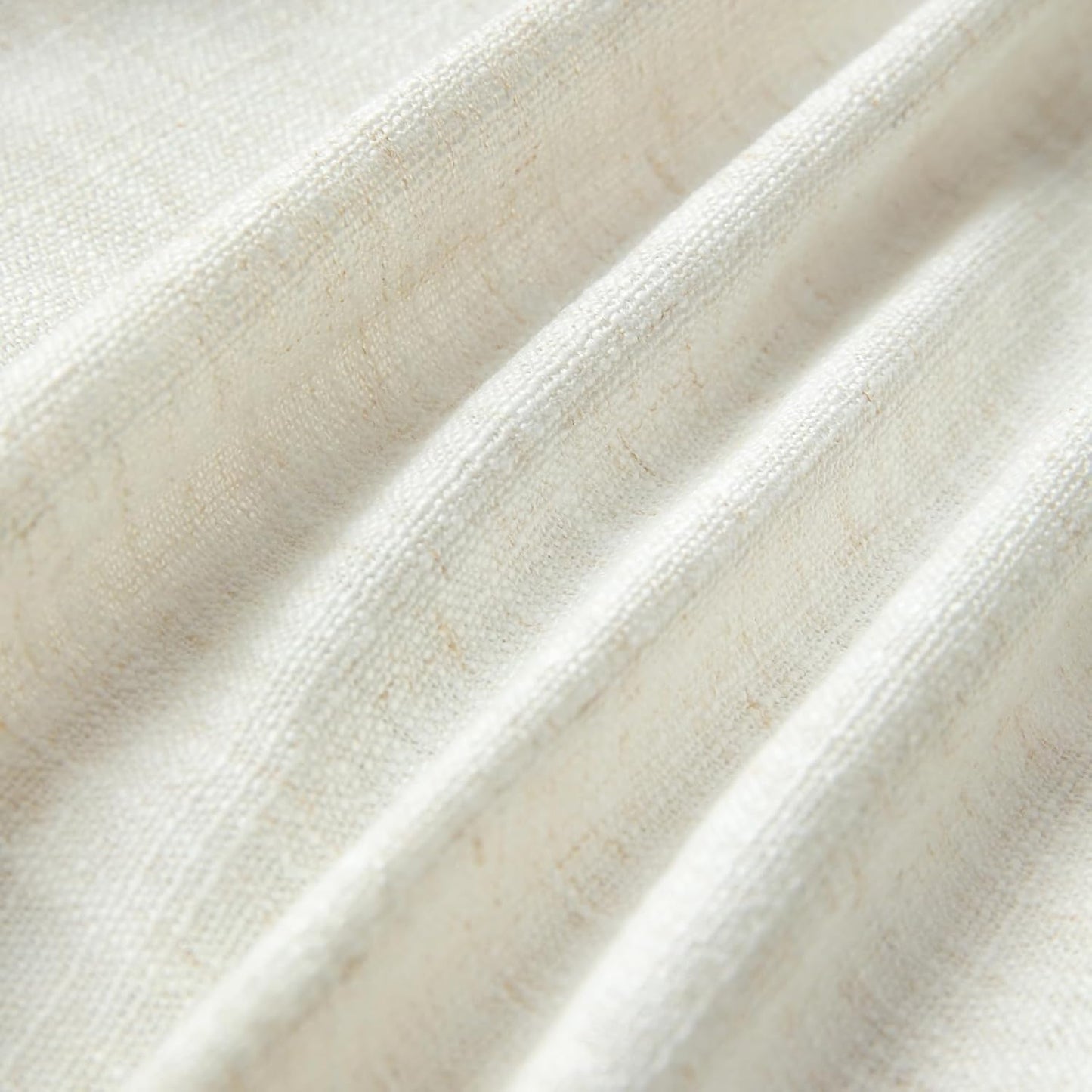 TWOPAGES Liz Linen Blackout Curtains - Customizable Size & Pleated Header | Textured Neutral Drapes for Living Room or Bedroom