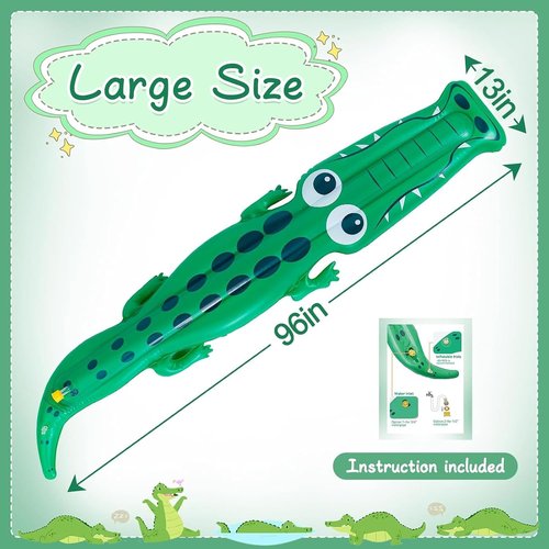 Crocodile Sprinkler - Extra Large 96" Water Toy for Kids | Durable Inflatable Outdoor Fun