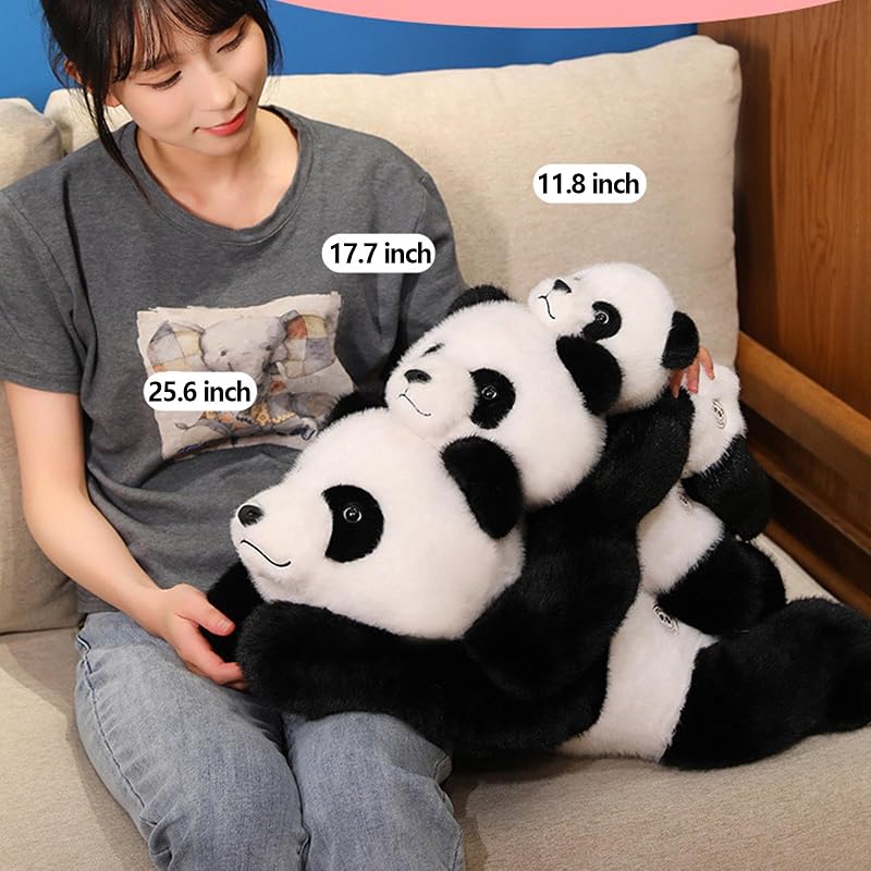 Weighted Panda Stuffed Animal Pillow — 11.8 Inch Black & White Panda Plush