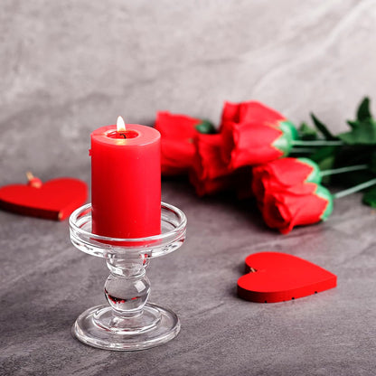 Regine Switzerland Glass Candle Holders - Elegant Unity Candle Holder Set of 3 for Weddings | Home Decor