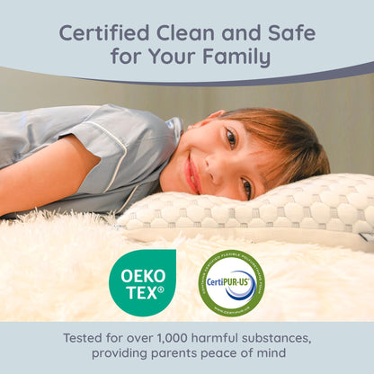 Lussi & Company Toddler Pillow 2 Year Old-13x19 Toddler Pillow with Pillowcase-Toddler Pillows for Sleeping-Kids Pillow-Travel Pillows-Mini Pillow-Ergonomic Pillows for Kids-Patent Pending