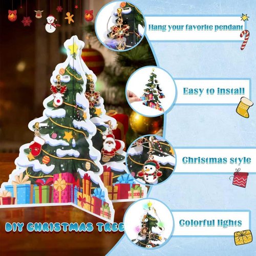 Advent Calendar 2025 | Kids' 24-Day Christmas Countdown with DIY Charm Beads & Bracelets - Red & Green