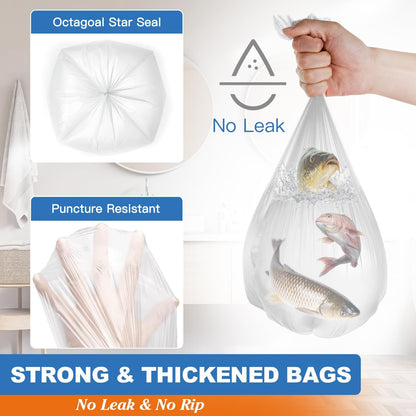 Skiennix 4 Gallon Small Trash Bags - 105 Count Unscented Garbage Bags for Home & Office Use
