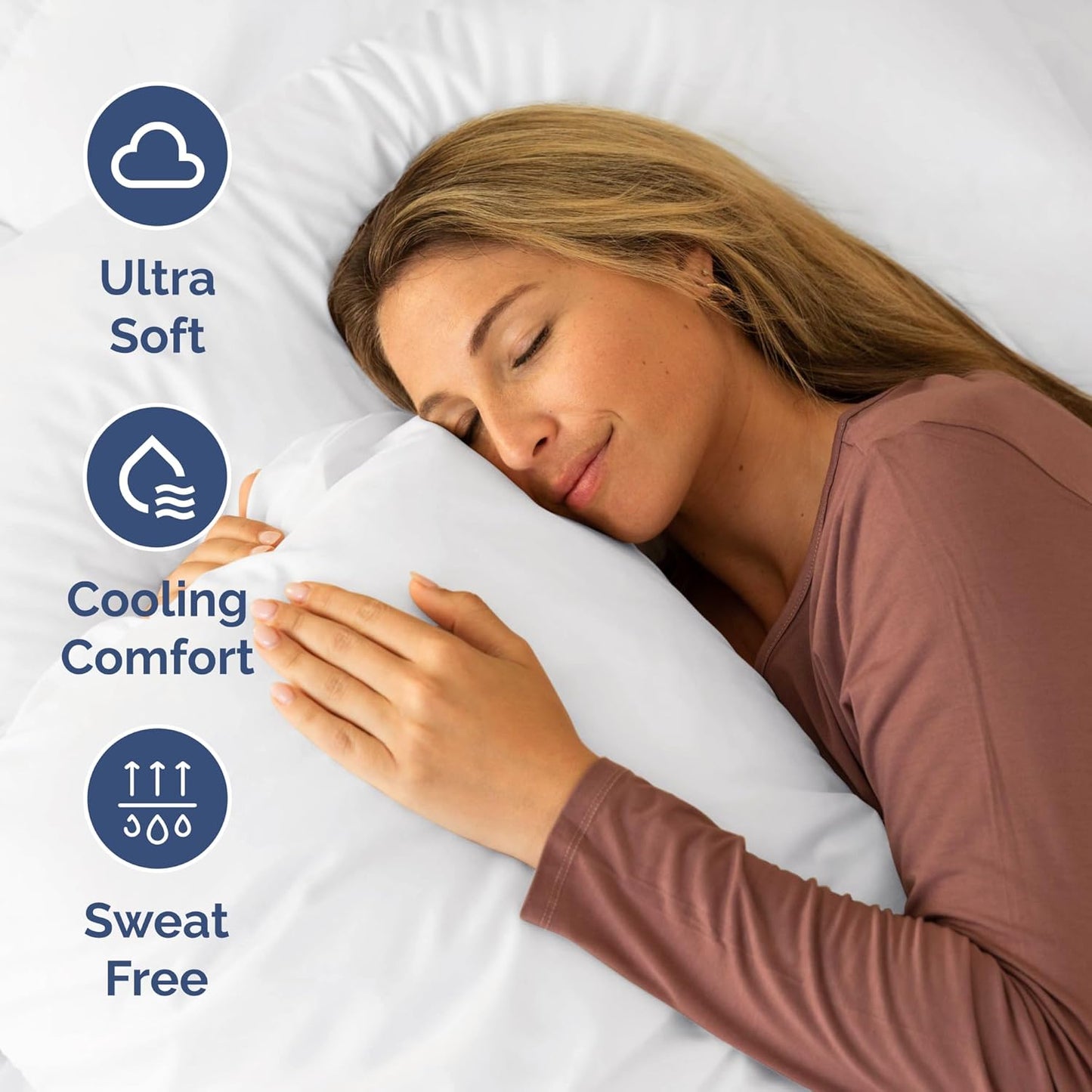 Skiennix Short Queen Size 4-Piece Sheet Set - Soft, Breathable & Cooling Bedding - Deep Pockets, Oeko-Tex Certified, White