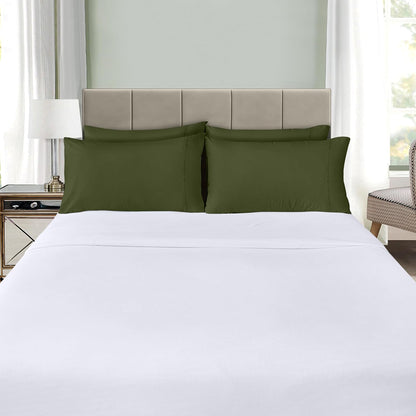 Utopia Bedding Queen Pillow Cases - Soft Brushed Microfiber - 4 Pack, Olive | 20 x 30 Inches