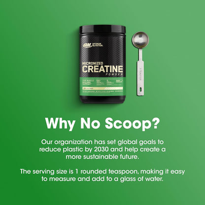Optimum Nutrition Micronized Creatine Monohydrate Powder - Unflavored, 120 Servings, 600 Grams