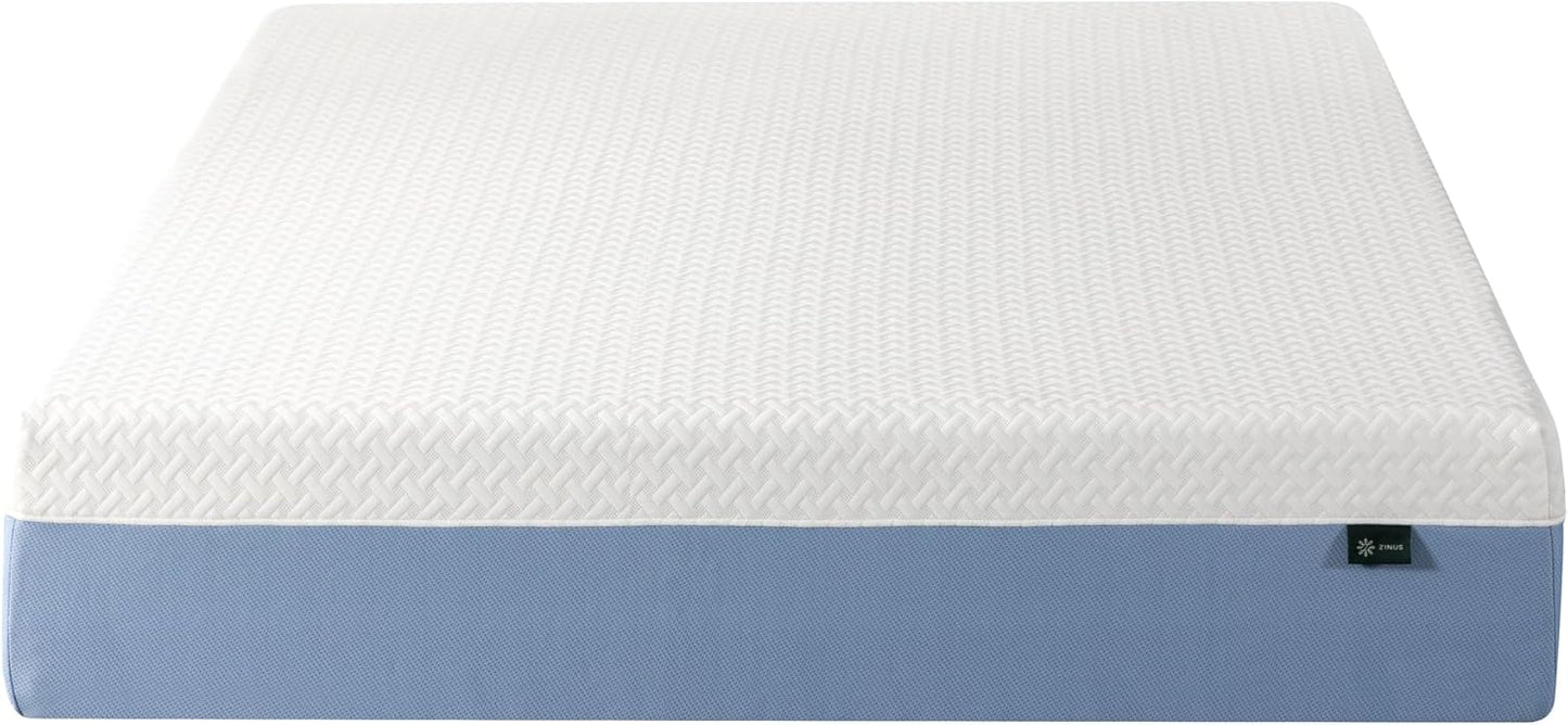 Zinus 12 Inch Full Memory Foam Mattress - Cooling Comfort, Medium Feel, Fiberglass Free, Safe Materials