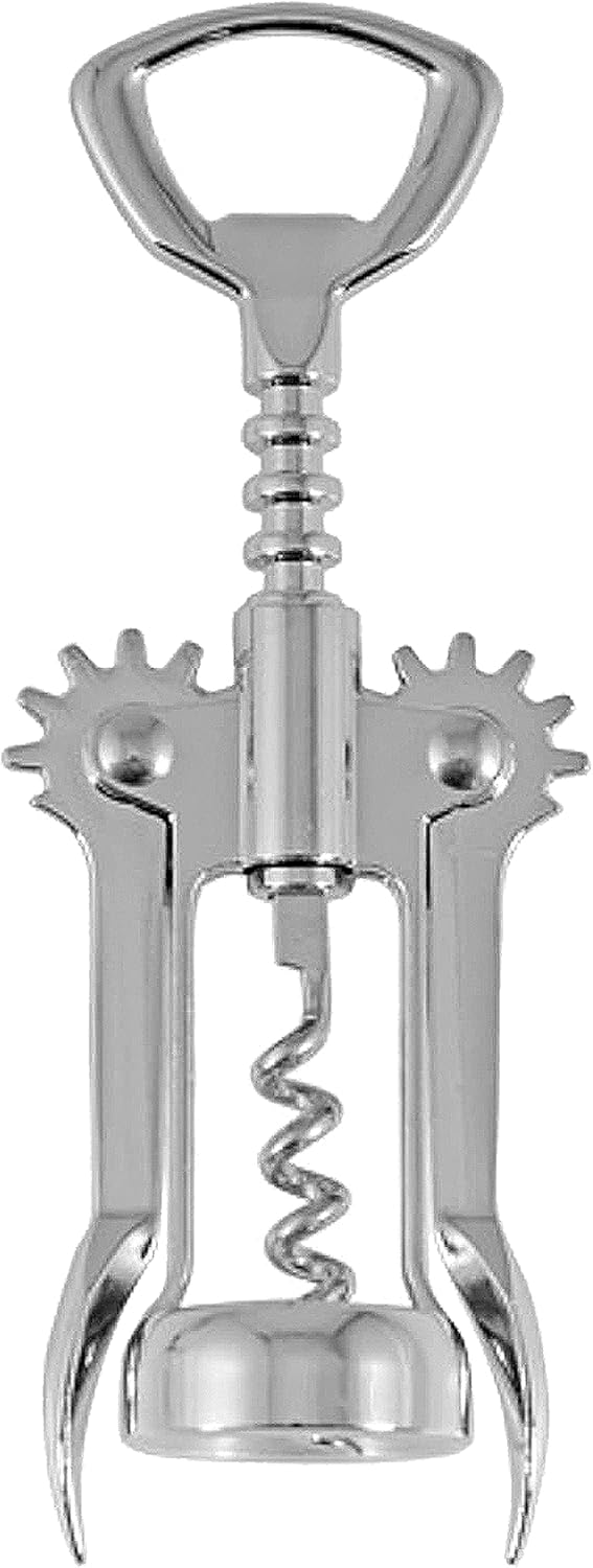 OGGI Wine Opener, Wing Corkscrew, Metal Manual Wine Bottle Opener, Multifunctional Cork Screw for Home & Waiters with Beer Bottle Opener, Durable Design